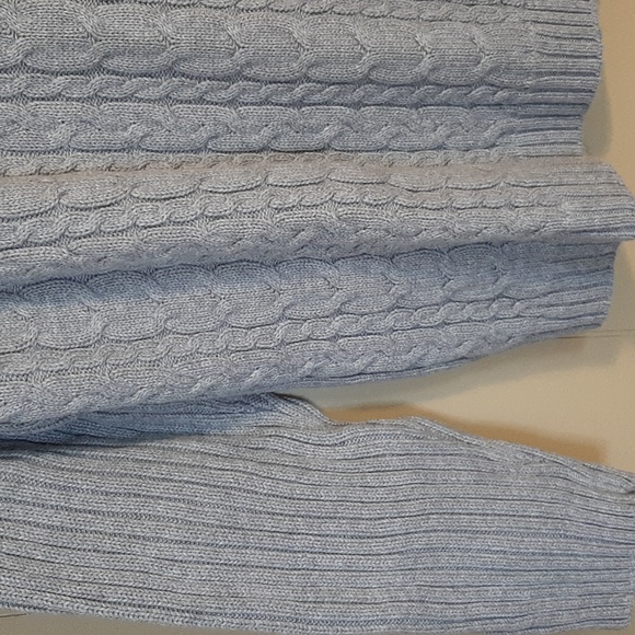 Karen Scott Women's Size XL V-Neck Light Gray Cable Knit Sweater Layered Look - Picture 5 of 11